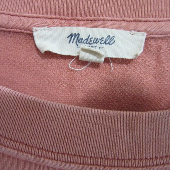 MADEWELL Muted/Faded Pink M Pullover Long Sleeve Relaxed Cotton Top - Picture 2 of 4